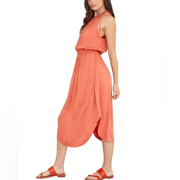 Bella Dahl SANTORINI SMOCKED WAIST MIDI‎ DRESS - Picture 1 of 12